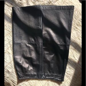 Woman’s leather skirt
